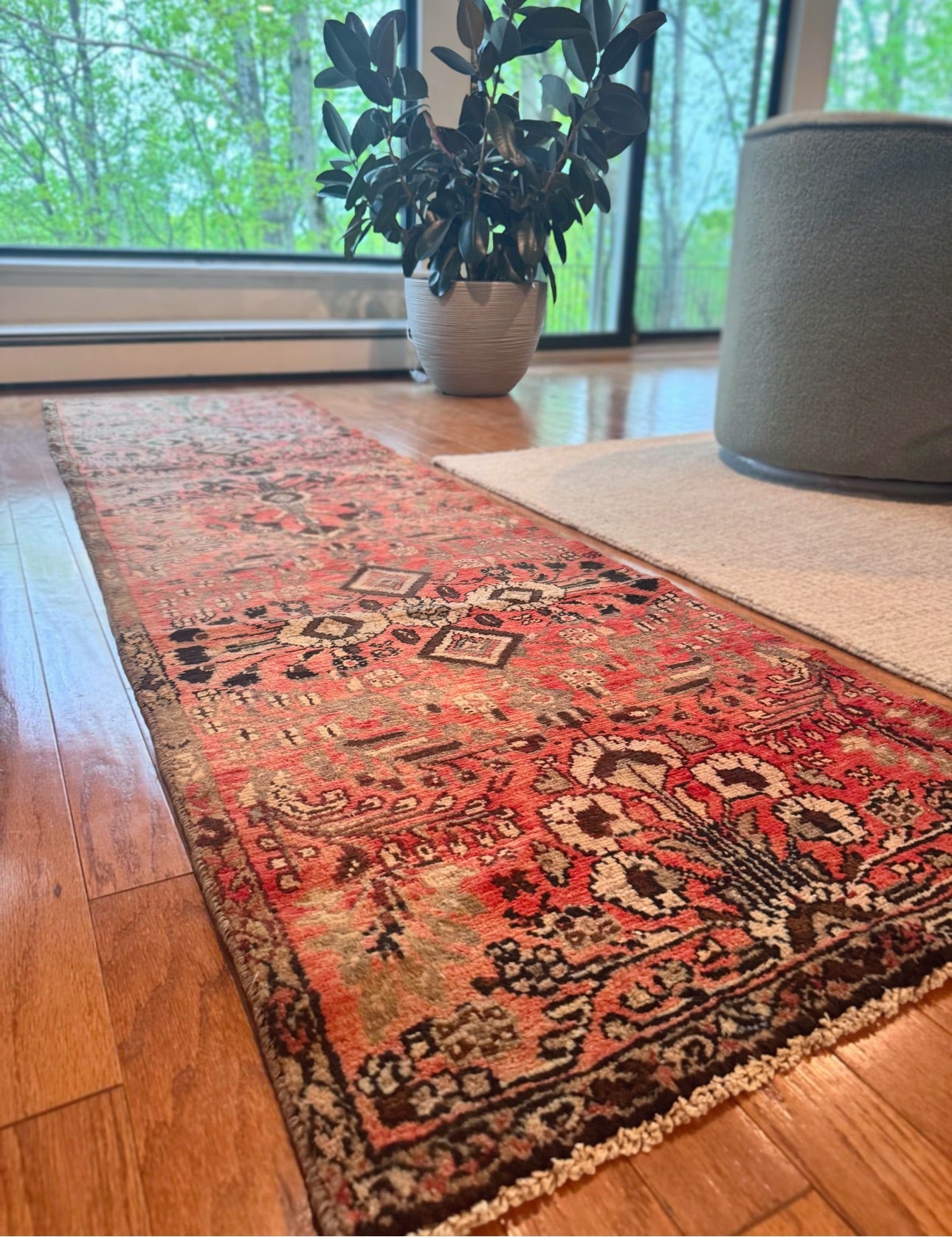 Vintage Anatolian Flora runner 3’ x 9’ 4