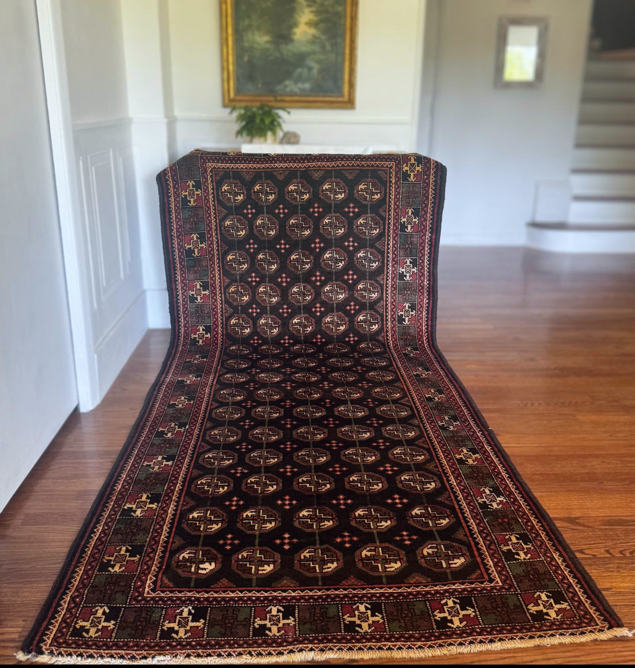 Vintage Tekke-Gul Turkmen Runner | 4’4″ × 9’6″