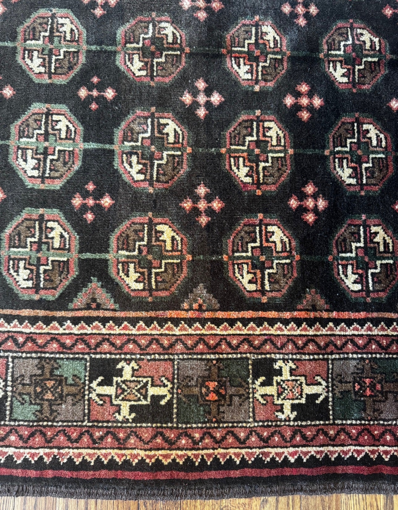 Vintage Tekke-Gul Turkmen Runner | 4’4″ × 9’6″