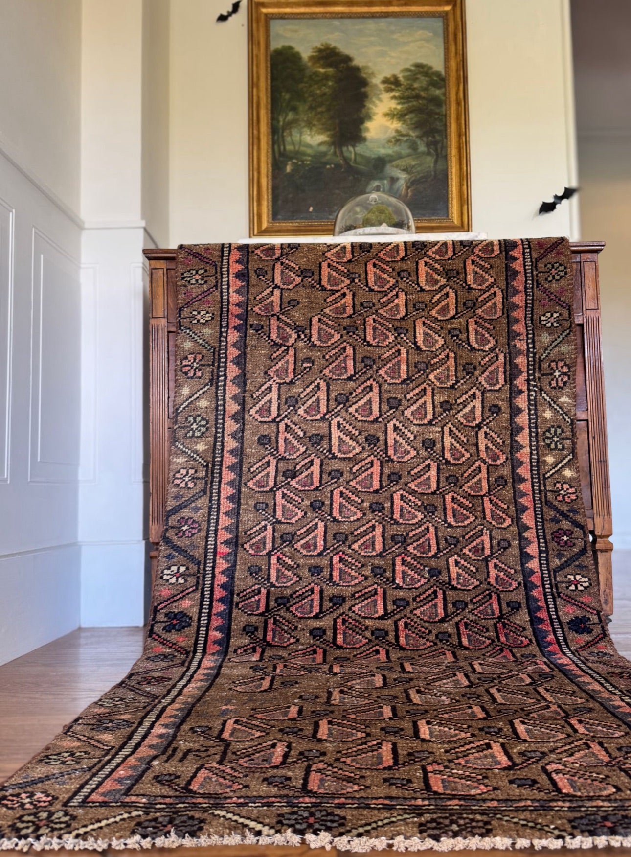 Vintage Earth & Blush Baluch Runner – 3’ × 6’1” (Circa 1940–1960)