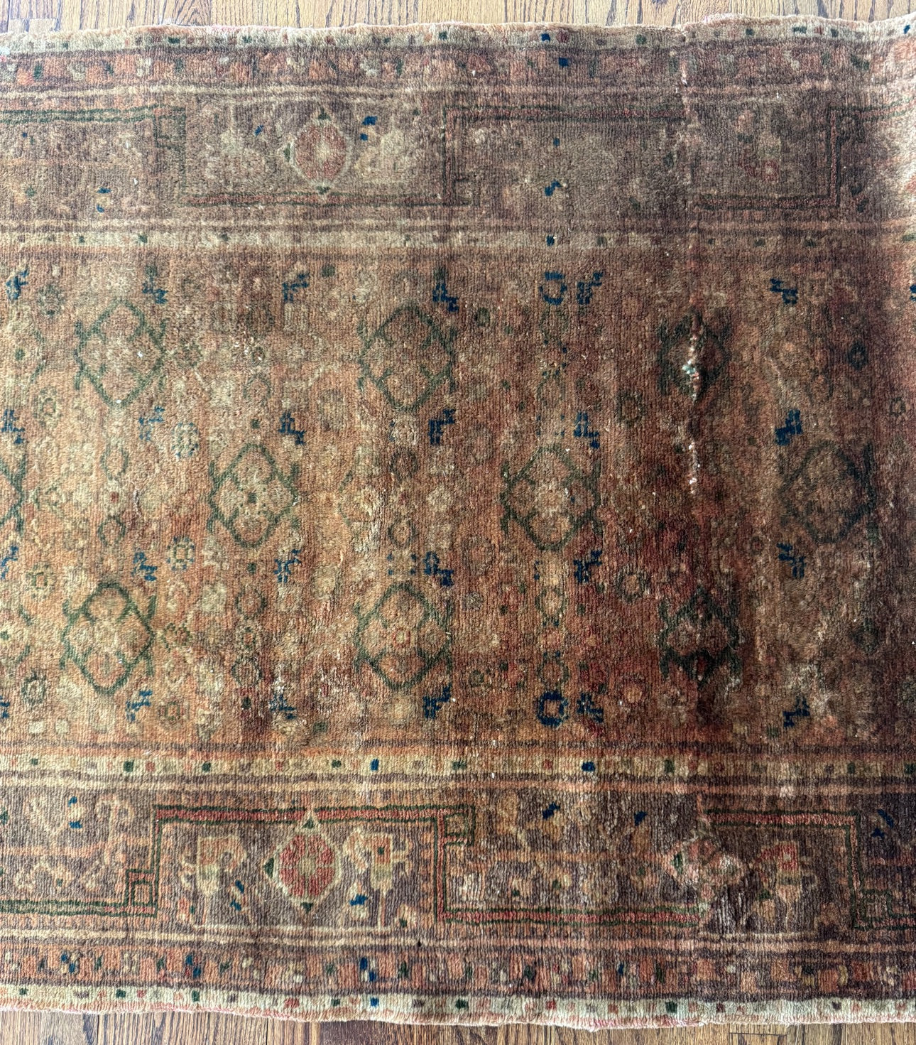 Antique “Golden Ghost” Malayer Runner Circa 1890–1910 | 3’6” × 13’ | Handwoven in Western Persia