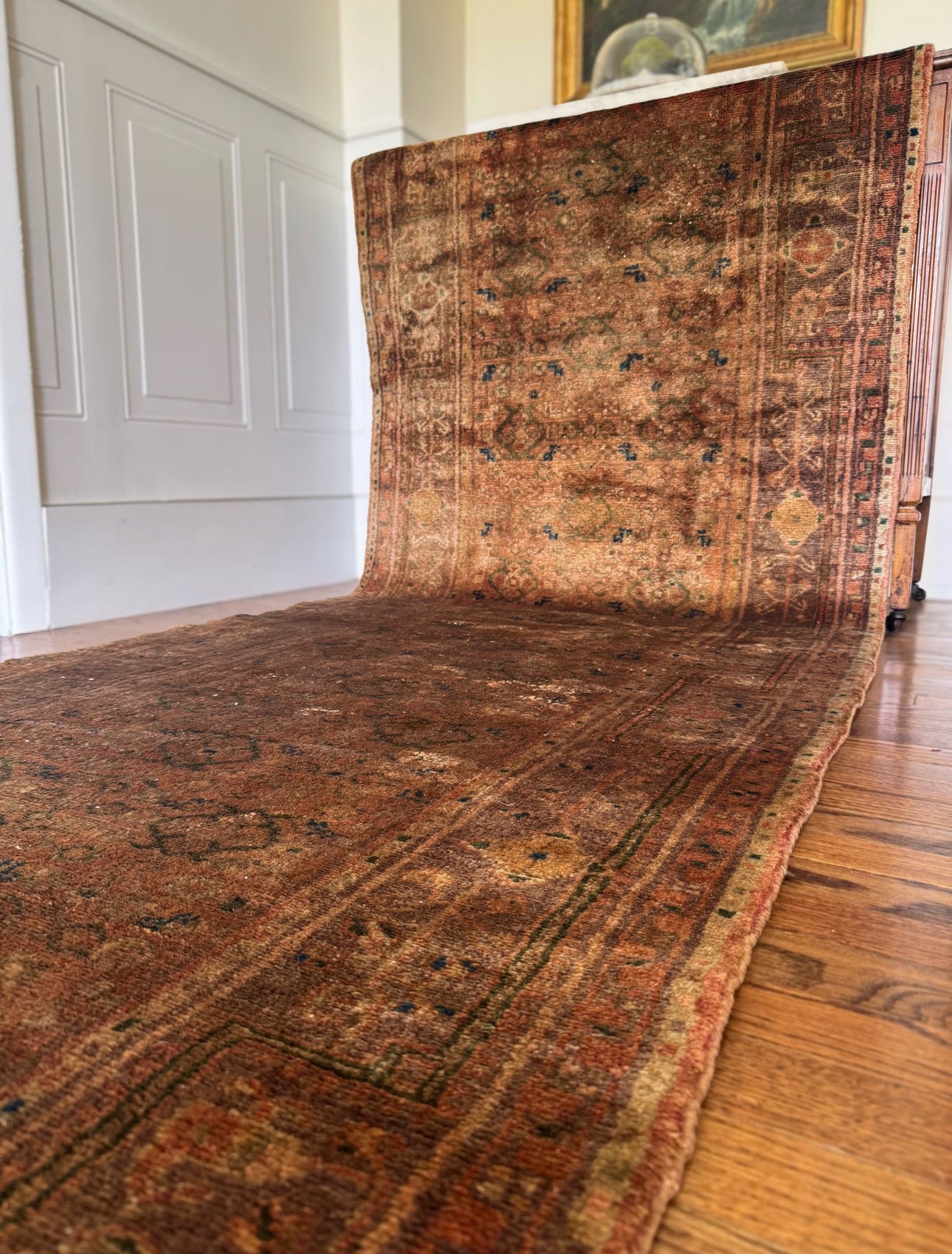 Antique “Golden Ghost” Malayer Runner Circa 1890–1910 | 3’6” × 13’ | Handwoven in Western Persia