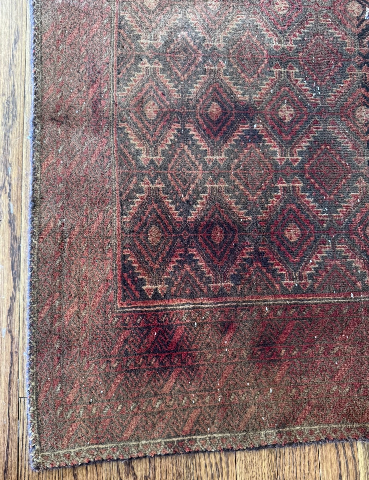 Vintage Raisin Baluch Runner 3’1 x 6’2 Circa 1910–1930