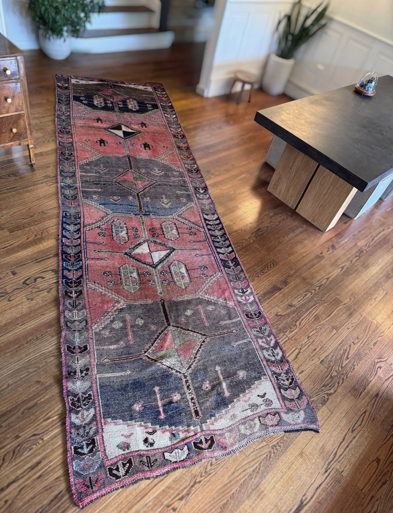 Handmade wool Anatolian Runner
4’ 2 X 13’ 7