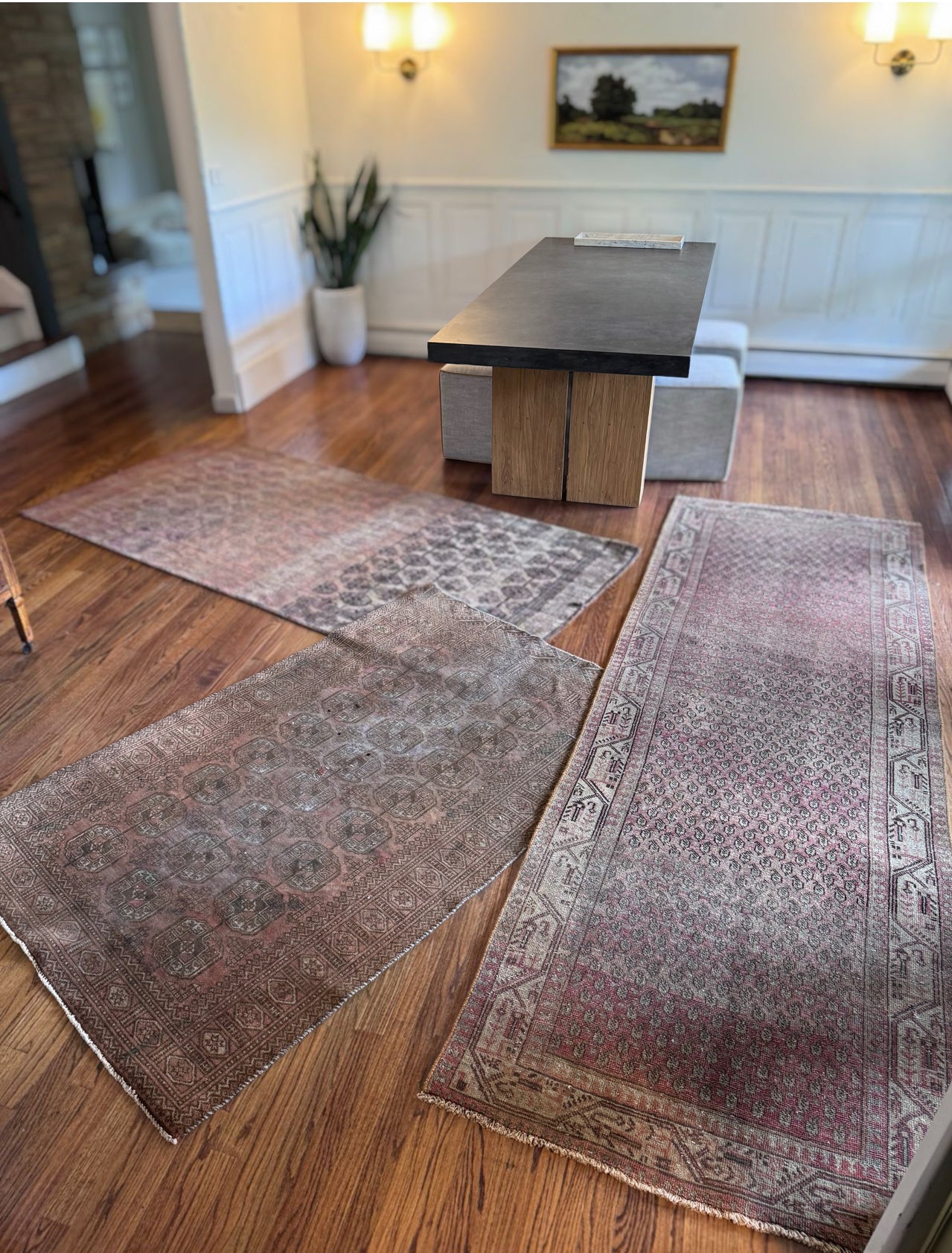 Hand knotted vegetable dyed Turkish wool runner 3’ 4 x 10’ 1
