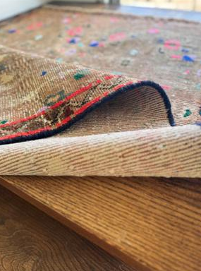 Vintage Handmade Wool Rug (3 x 4.3 ft)