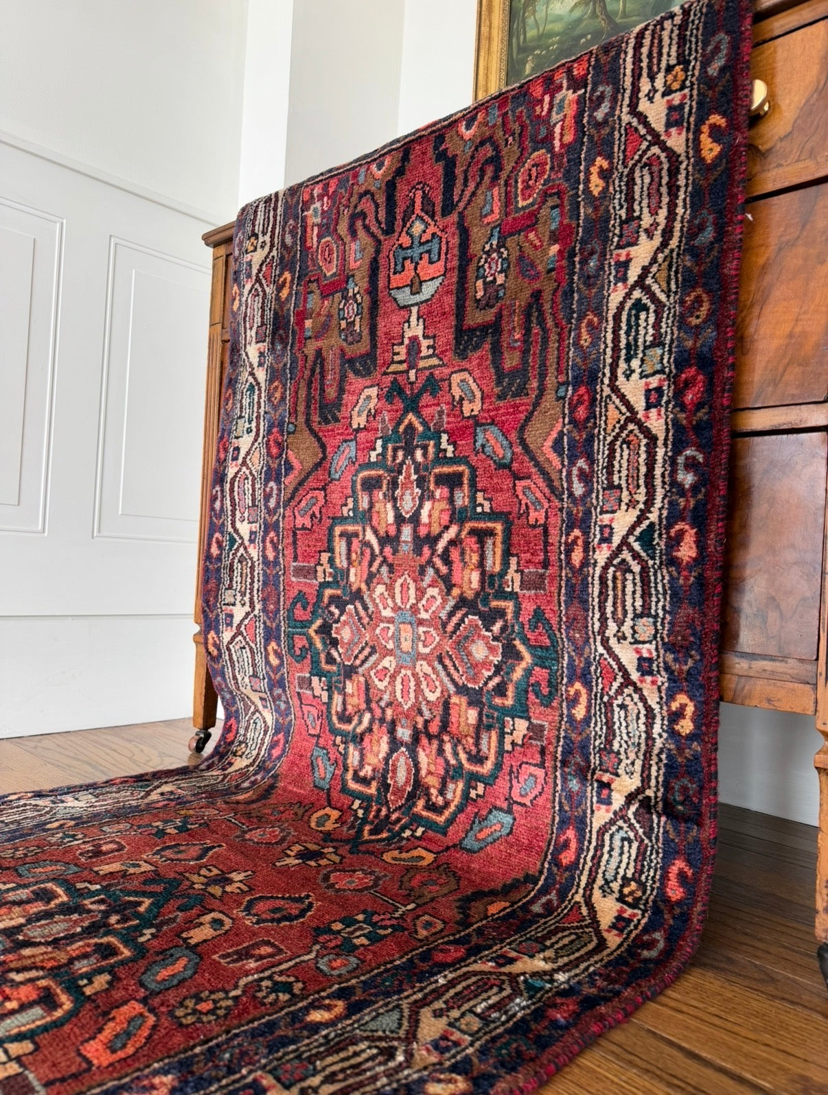 Vintage Jewelwork Artisan Runner 2’ 8 x 10’ circa 1920-1940