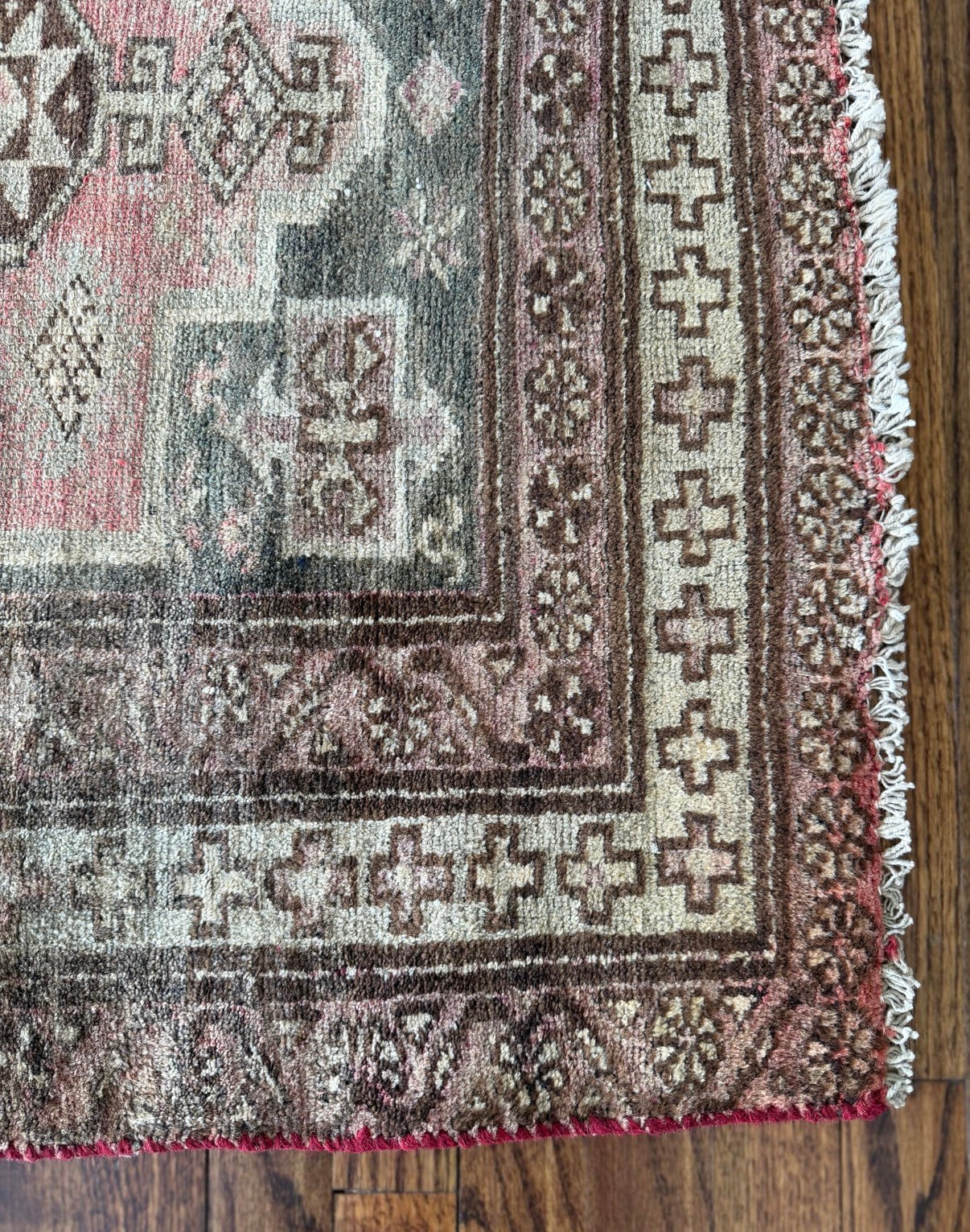 Vintage Blush Keepsake 3’4 x 5’3 circa 1940-1960