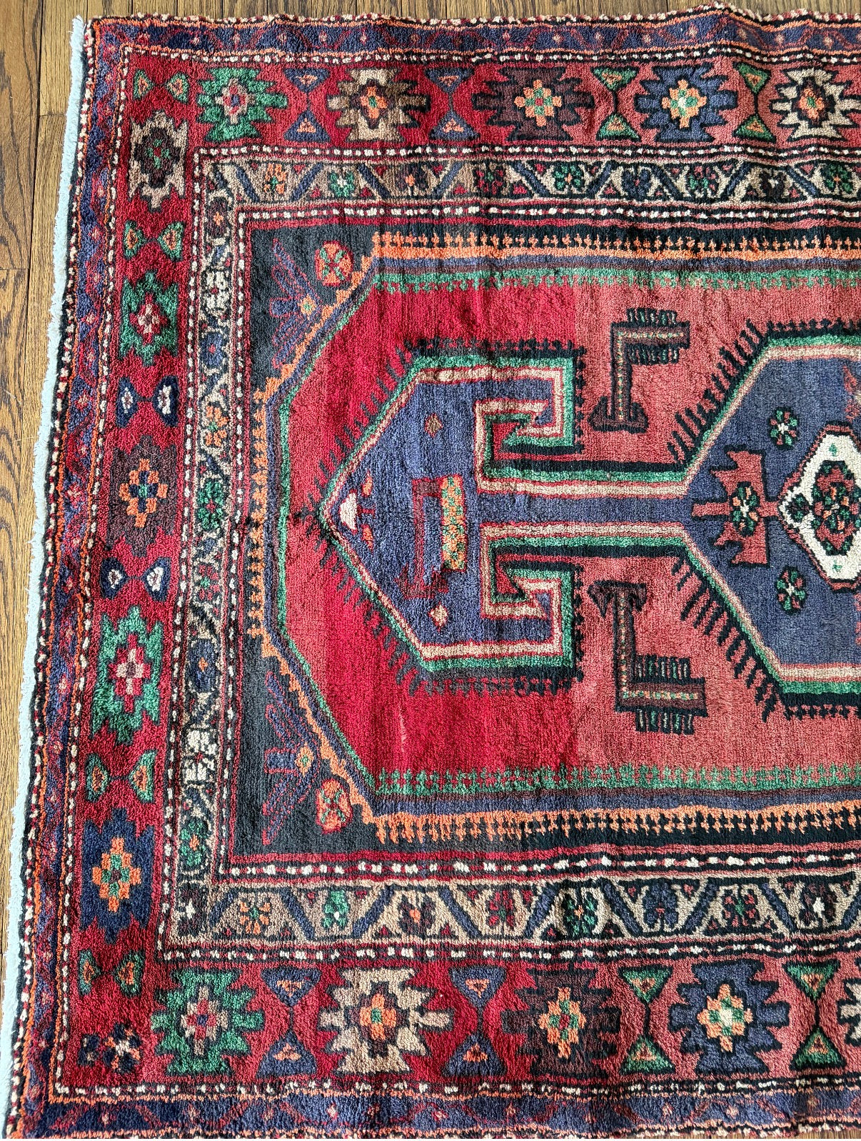 Vintage Raspberry Column 4’4 x 7’4 circa 1945-1965