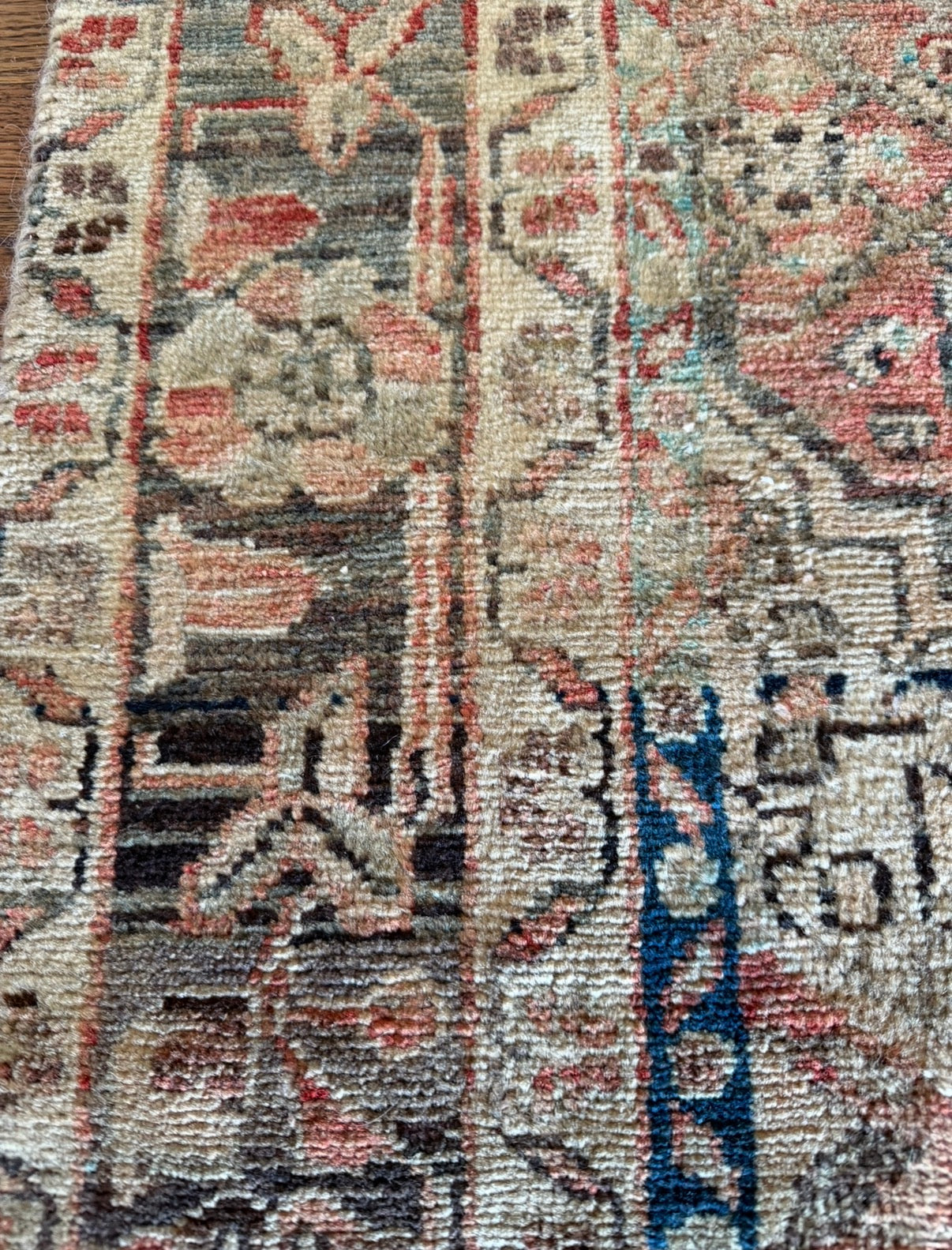Vintage Oxide & Indigo rug  4’3” × 6’6”  circa 1935-1945