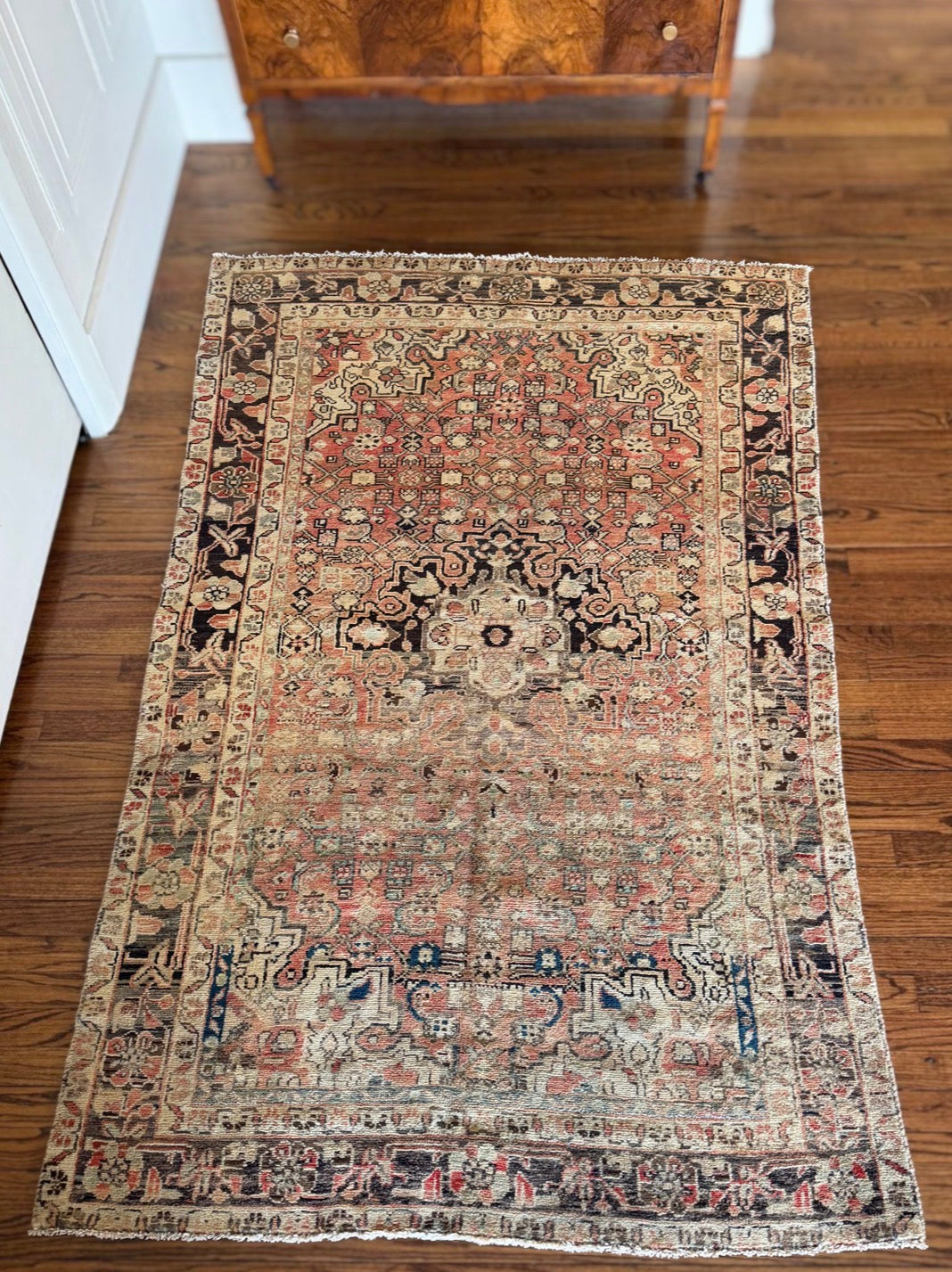 Vintage Oxide & Indigo rug  4’3” × 6’6”  circa 1935-1945