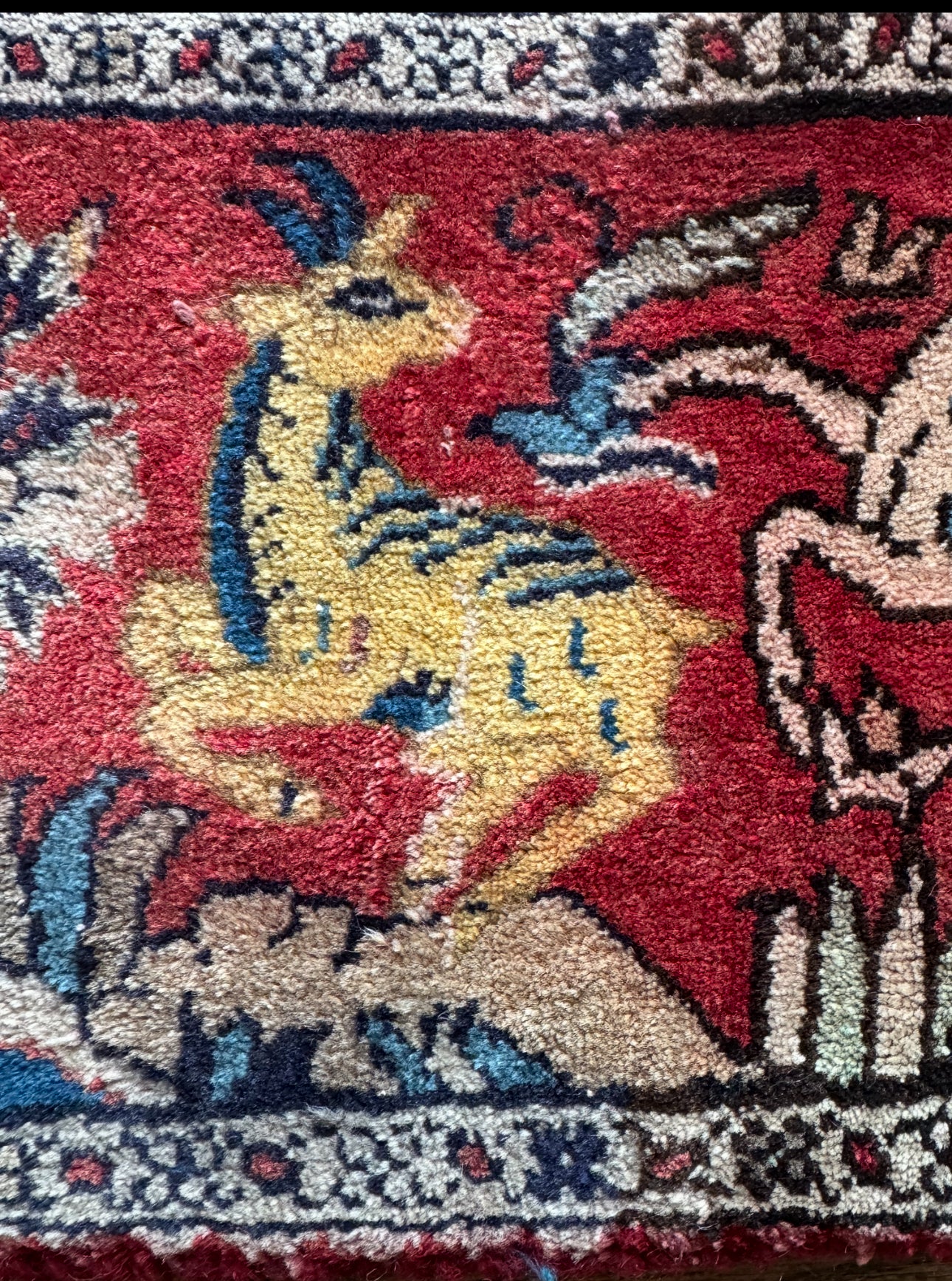Persian Hunting Scene Mini No. 4 | 1’ x 2’ | Circa 1940–1960