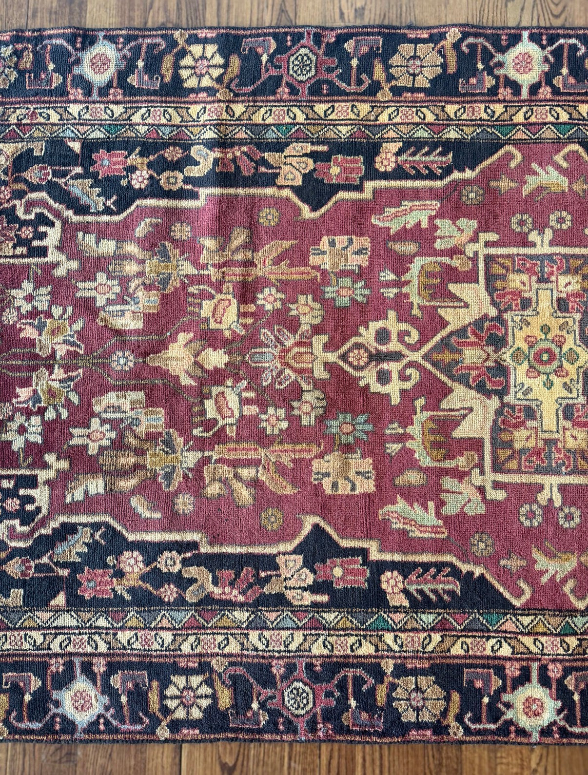 Vintage Rose Ledger( Heriz–Ahar region) 4’4 x 9’7 circa 1930-1940