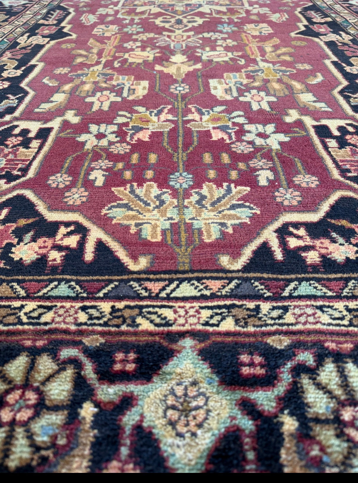 Vintage Rose Ledger( Heriz–Ahar region) 4’4 x 9’7 circa 1930-1940