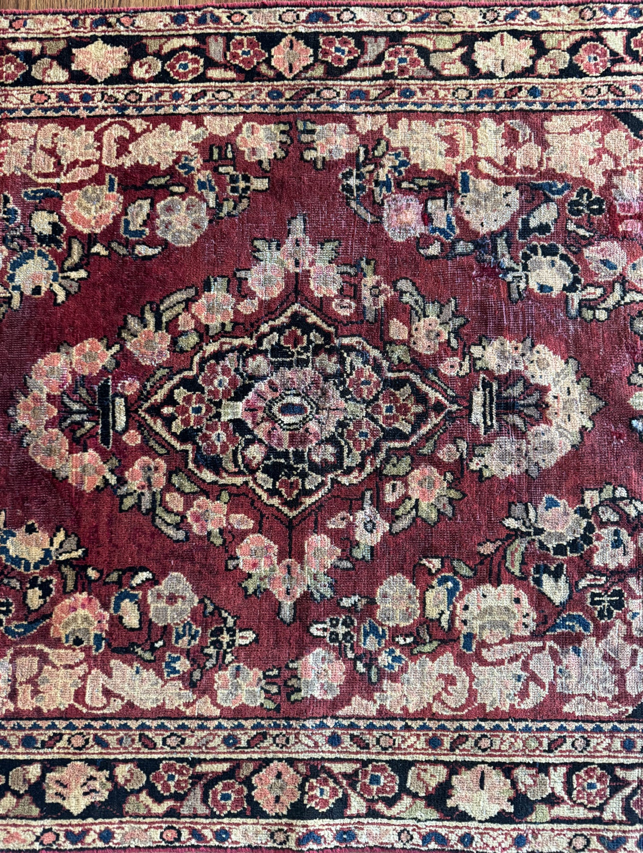 Vintage Crushed Rose Lilihan • 4’4 x 6’5 • Circa 1910–1930