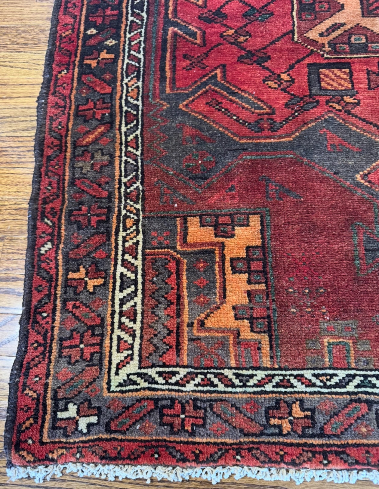 Vintage Heriz “Red Ember” Runner 3’7” × 9’10” | Circa 1920–1940 | Northwest Persia (Heriz region)