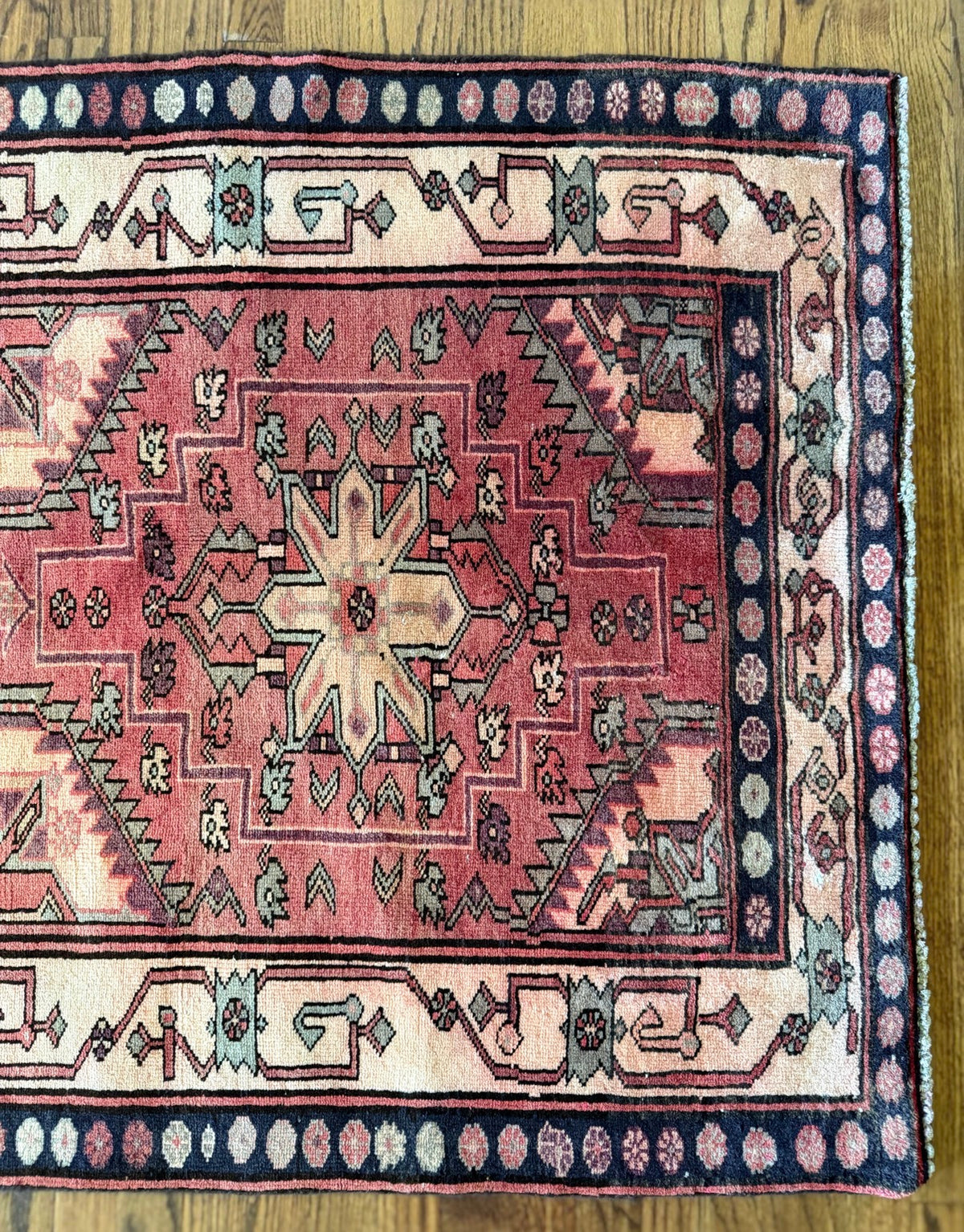 Vintage Salmon Arcade Runner — 3’6” × 9’