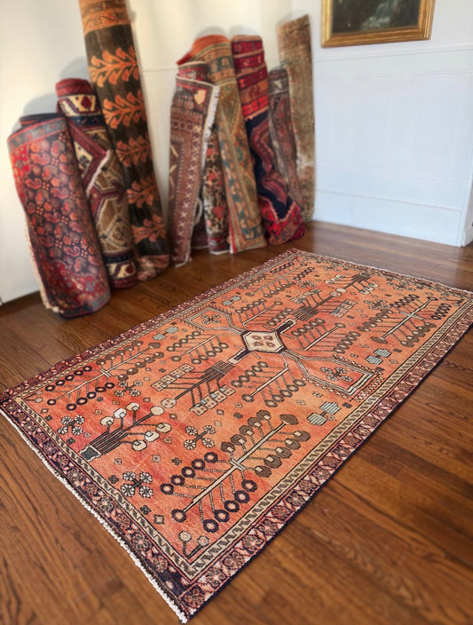 Vintage Root & Branch  rug 4’ x 6’3 circa 1950s–1970s