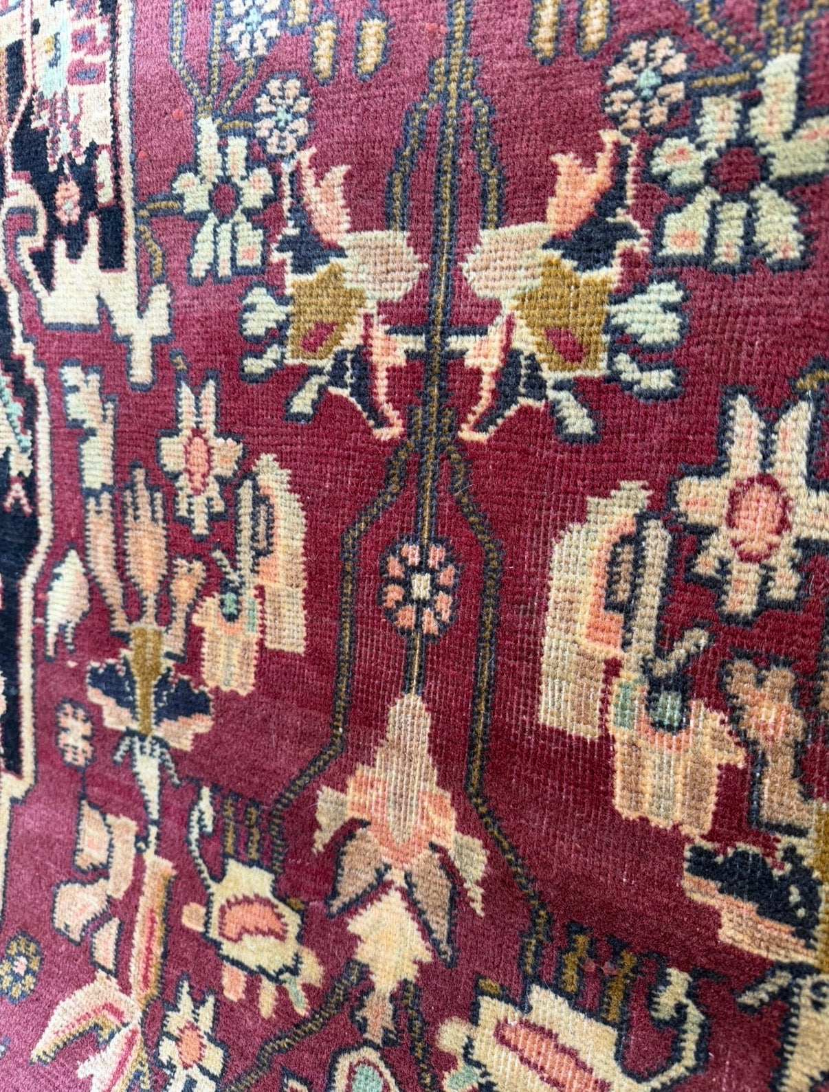 Vintage Rose Ledger( Heriz–Ahar region) 4’4 x 9’7 circa 1930-1940