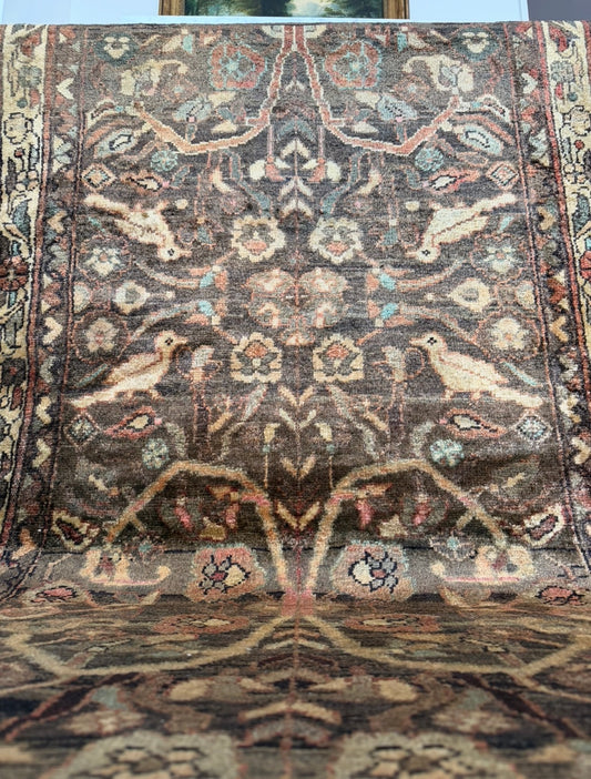 Vintage Mossbound Heirloom Runner 3’5 x 10’ circa 1930-1945