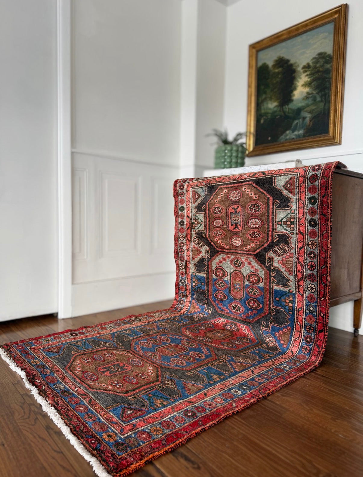 Vintage Indigo Caravan 3’8 x 6’10 circa 1960-1975