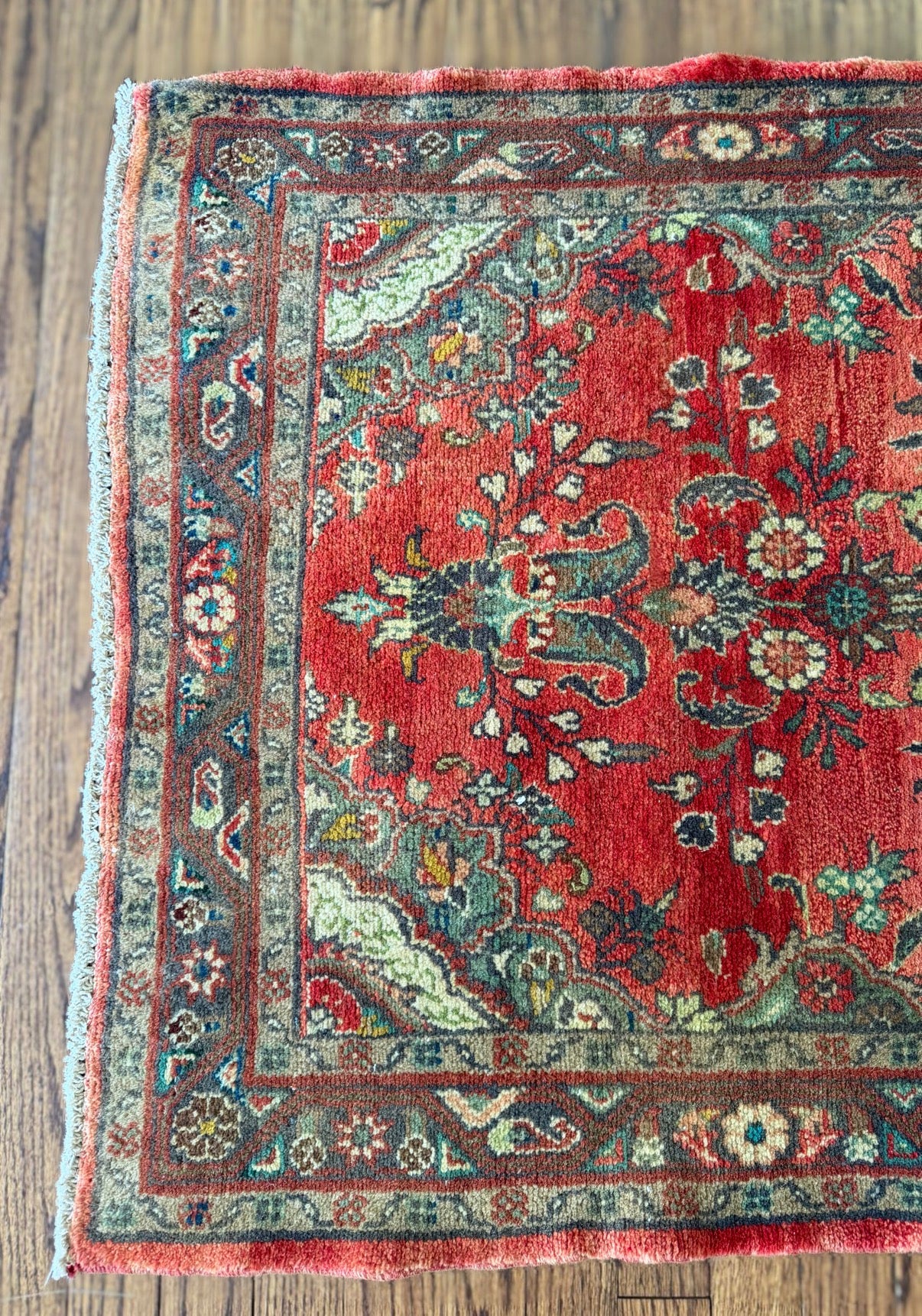 Vintage Crimson Conservatory Runner 2’8 x 6’7