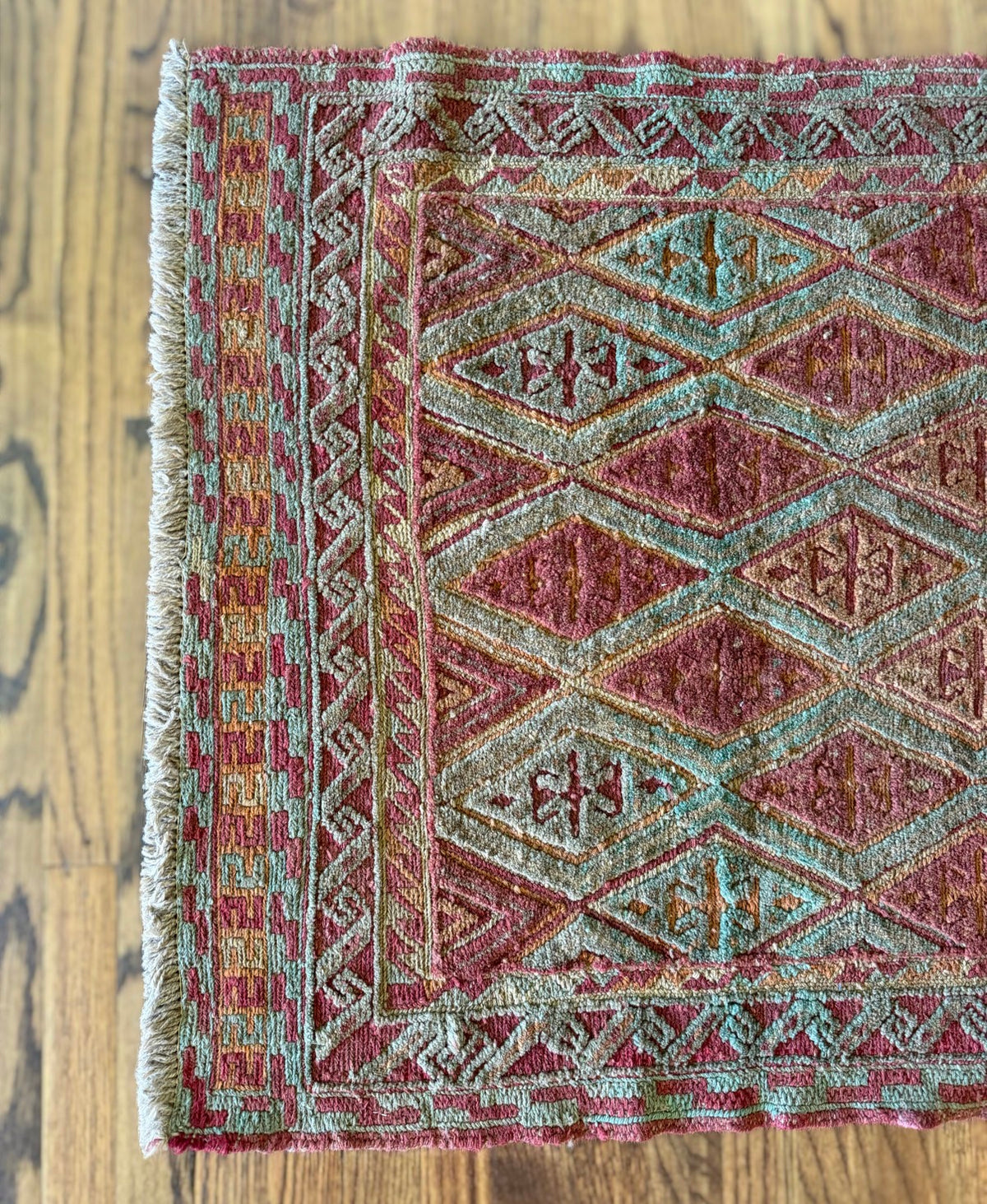 Vintage Sage Lattice Rug 2’10 x 6’5