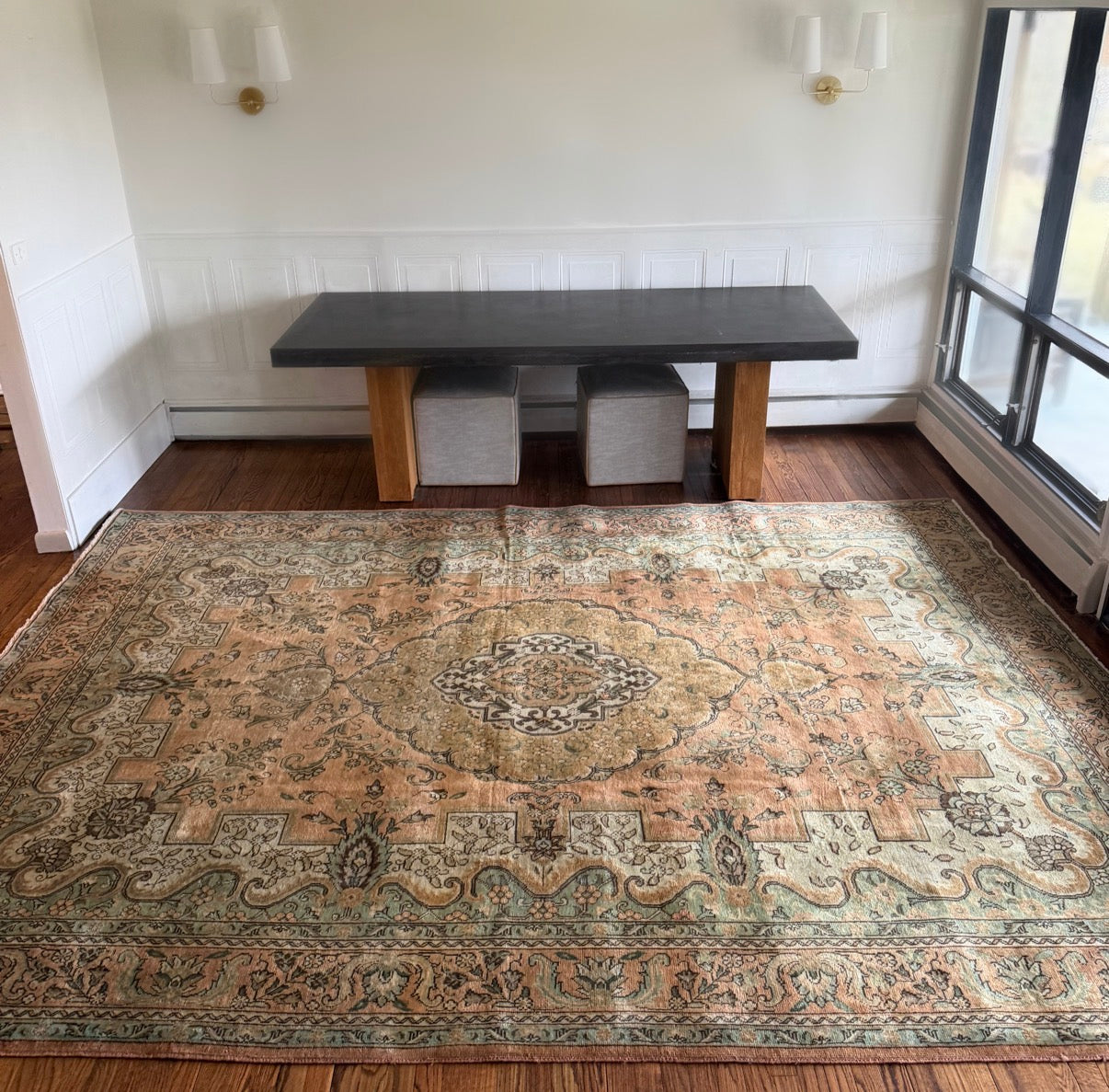 Vintage Verdant Heirloom Rug 9’9 x 12’6 circa 1920-1945
