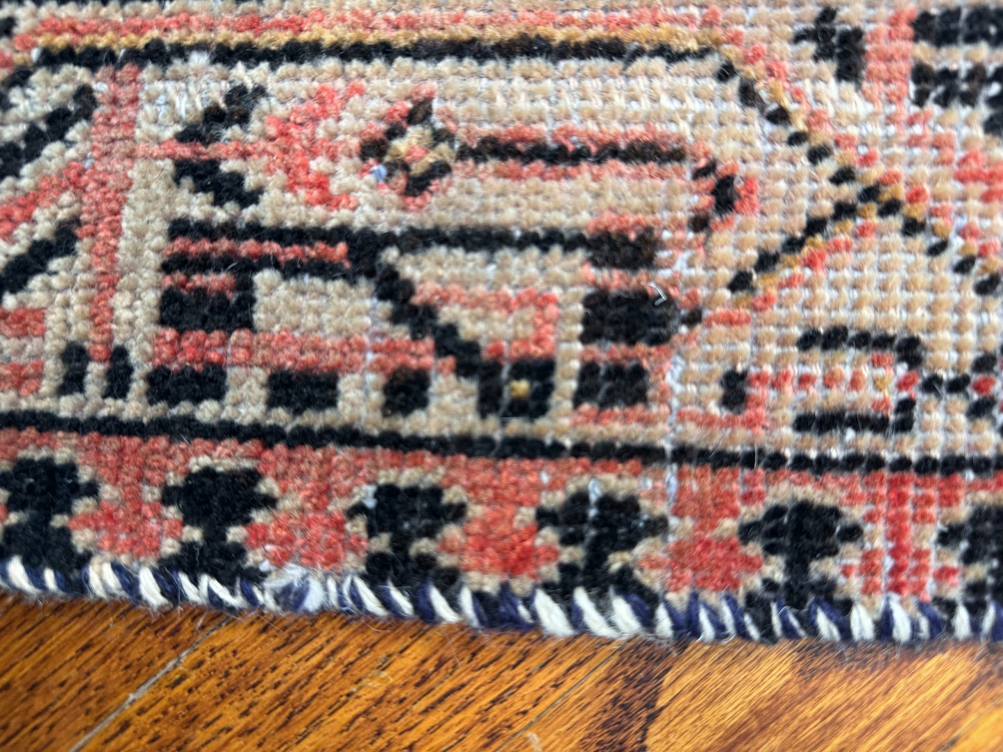 Vintage vegetable dyed wool Anatolian runner ✨3.3ft X 10.3ft Circa 1925-1945