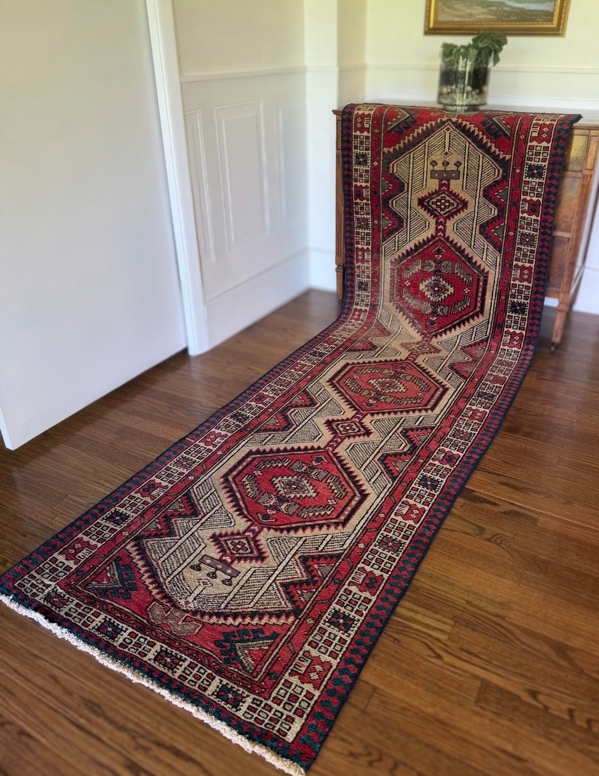Vintage Crimson Talon Runner 3’ x 9’10 circa 1960-1970