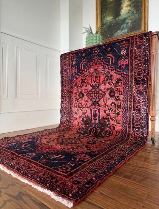 Vintage Wild Orchid 3’5 x 6’4 circa 1940-1960