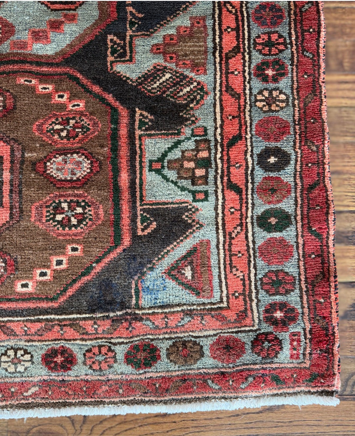 Vintage Indigo Caravan 3’8 x 6’10 circa 1960-1975