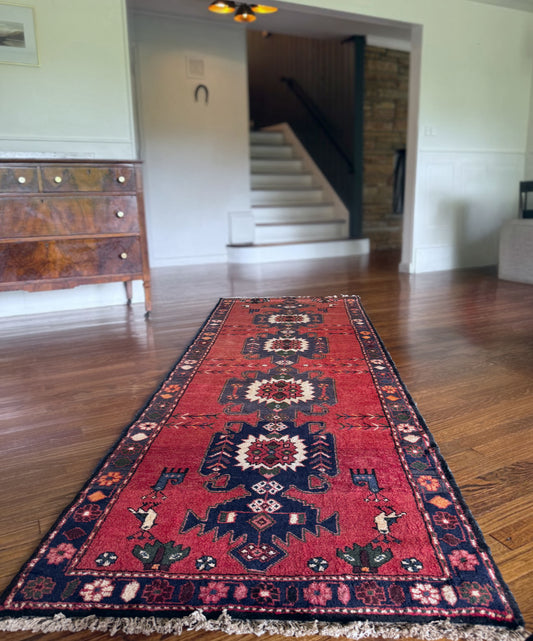 Vintage Turkish Bird Runner 3’x9’2