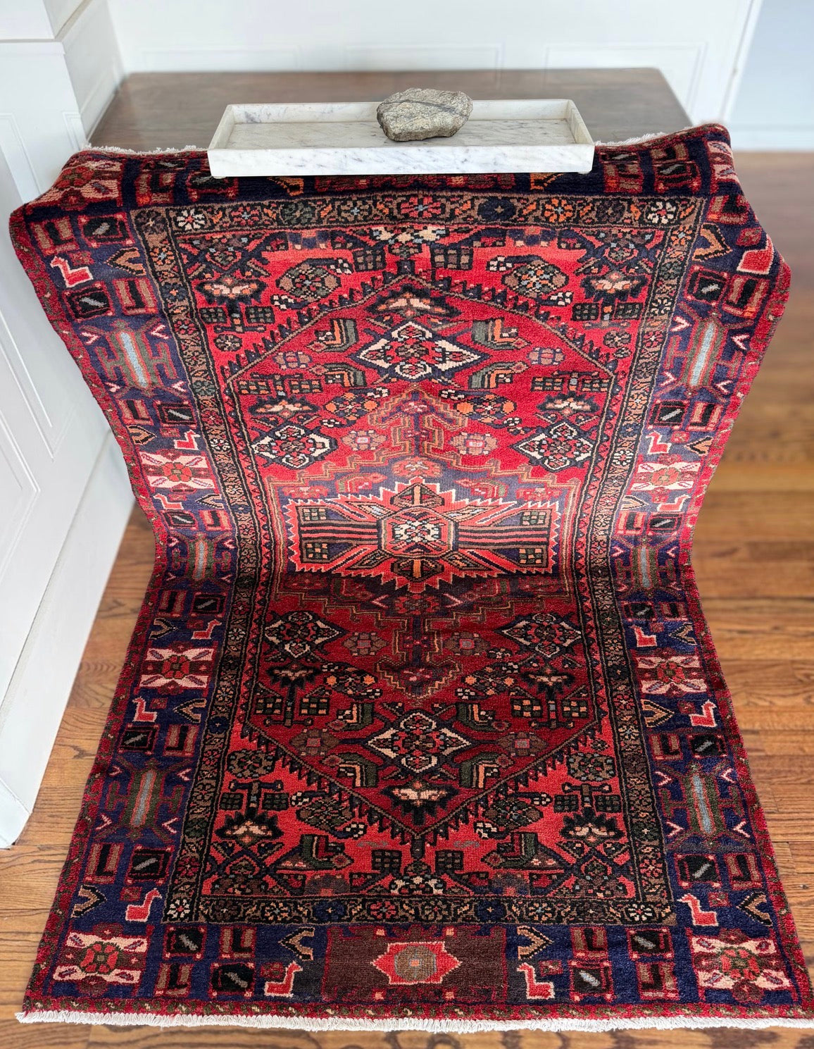 Vintage Axis | Deep Garnet & Ink 4’4 x 6’7 circa 1940-1960
