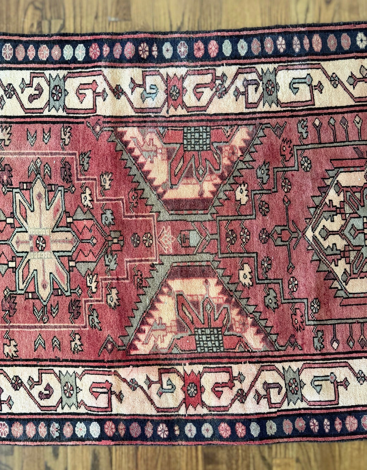Vintage Salmon Arcade Runner — 3’6” × 9’
