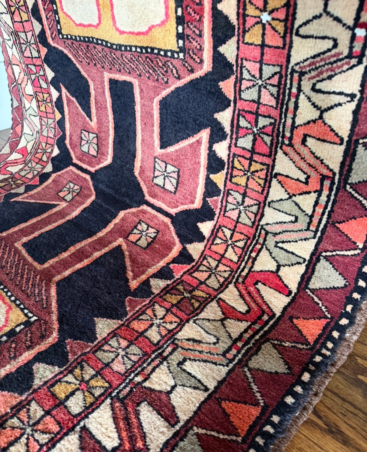 Vintage Mulberry Mustard Frieze Runner 3’6 x 10’4