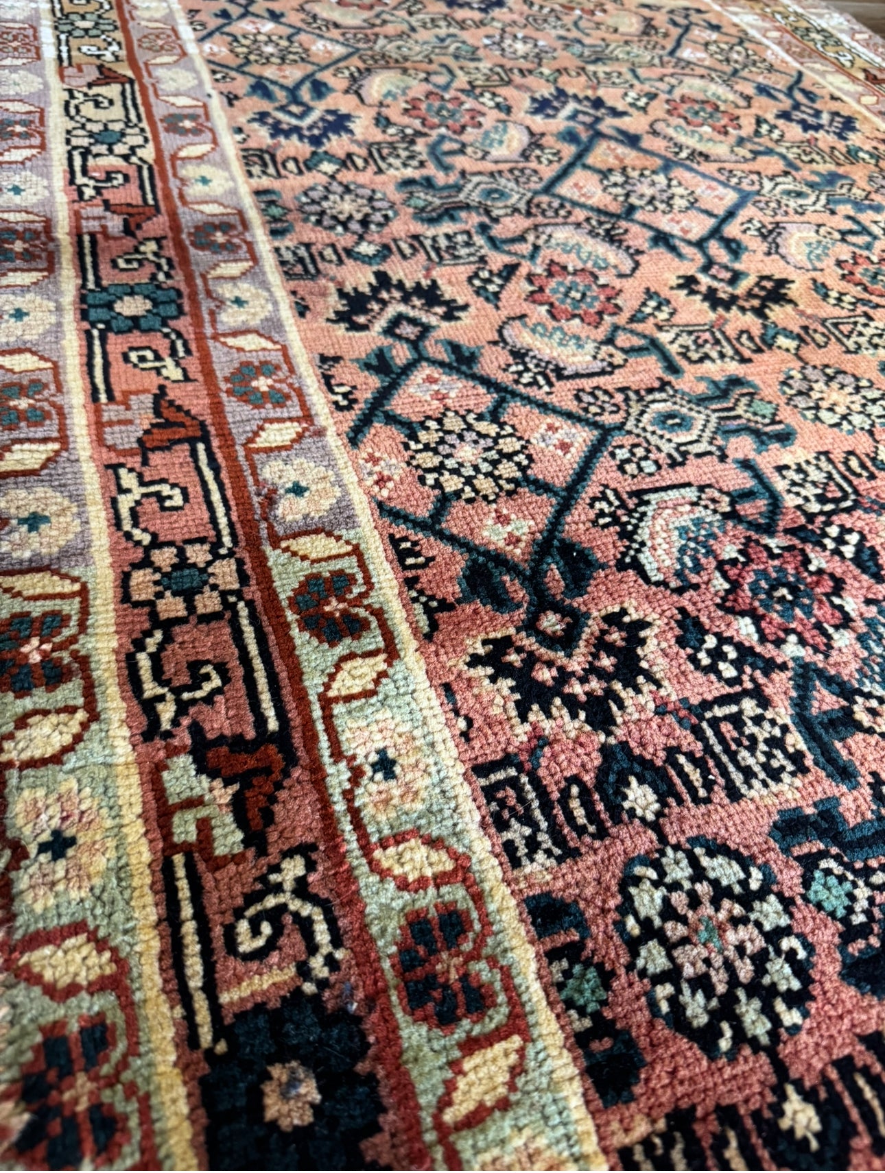 Antique Mauve Malayer Runner | 3’ x 8’4” | Circa 1920s–1940s