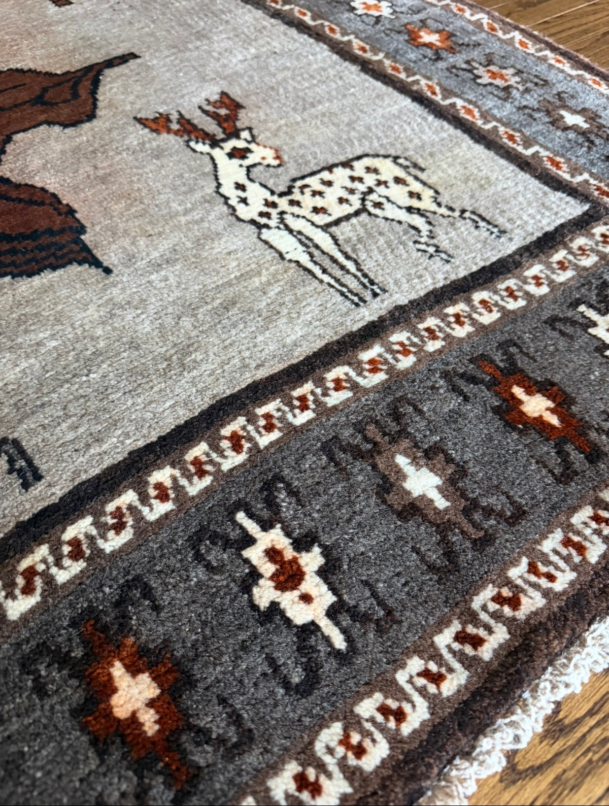 Vintage Equestrian Study Rug — 4’ × 7’3”