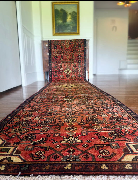 Vintage Ember Medallion Runnner 2’8 x 12’8
