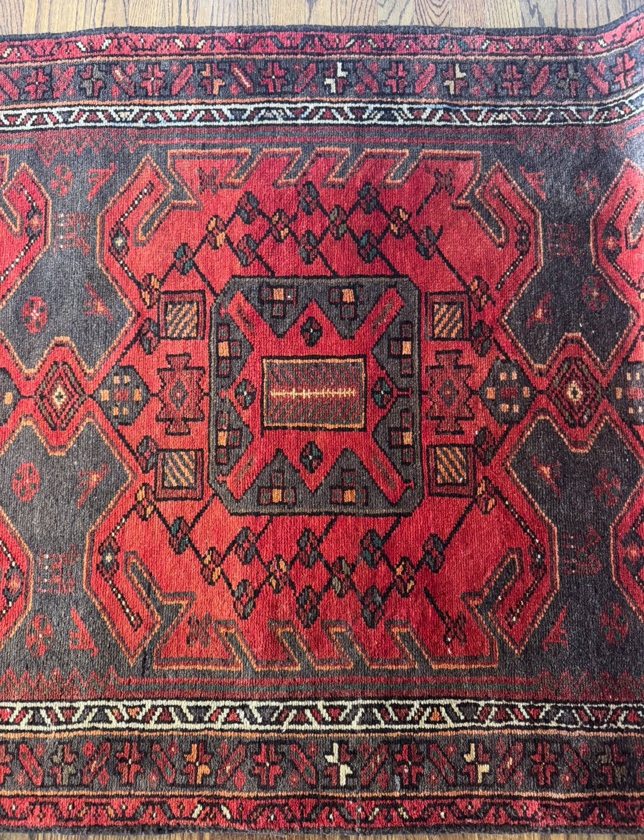 Vintage Heriz “Red Ember” Runner 3’7” × 9’10” | Circa 1920–1940 | Northwest Persia (Heriz region)