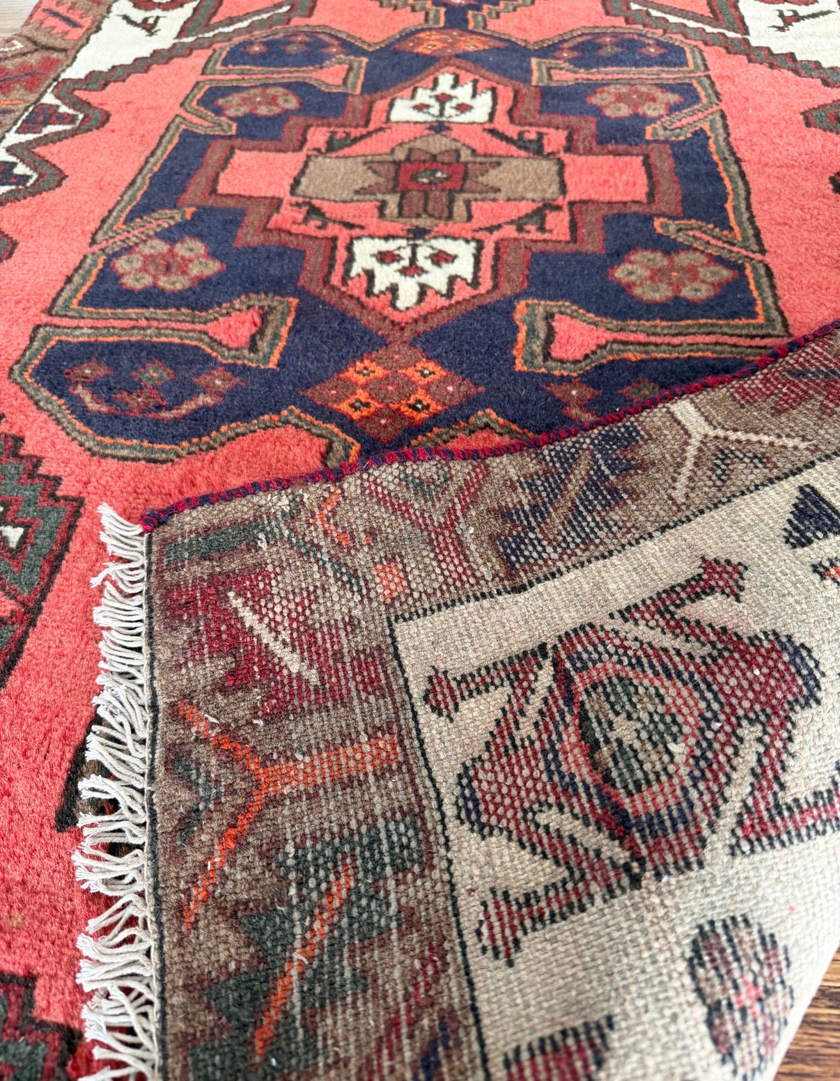 Vintage Rouge Fortress 3’ x 5’ circa 1940-1960