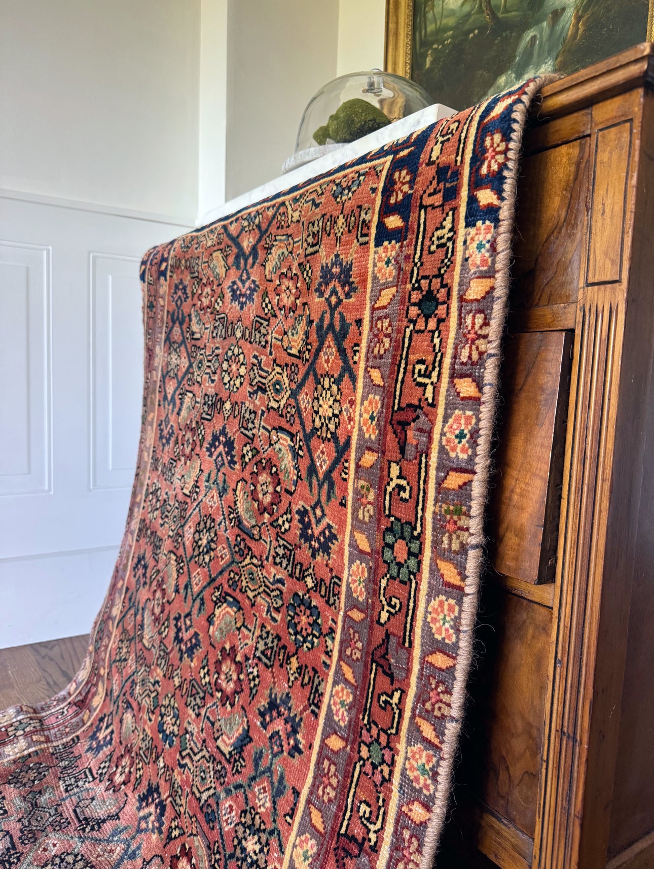 Antique Mauve Malayer Runner | 3’ x 8’4” | Circa 1920s–1940s