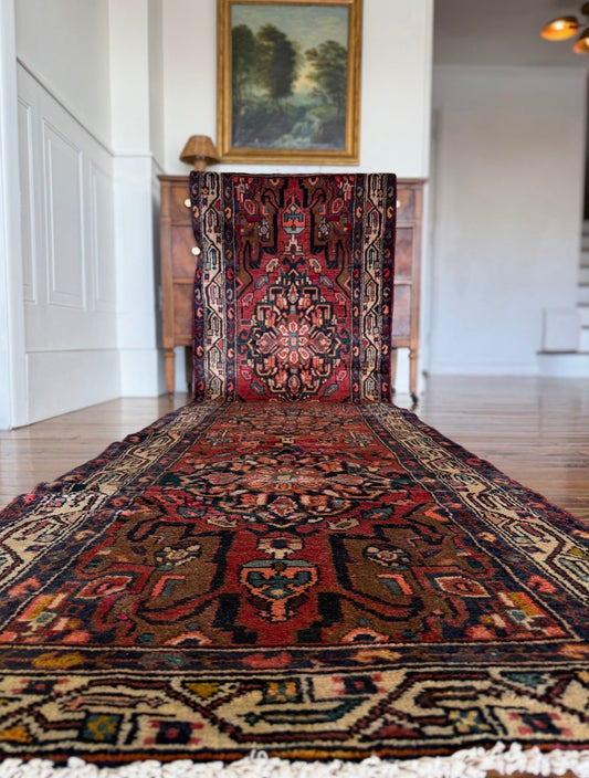 Vintage Jewelwork Artisan Runner 2’ 8 x 10’ circa 1920-1940