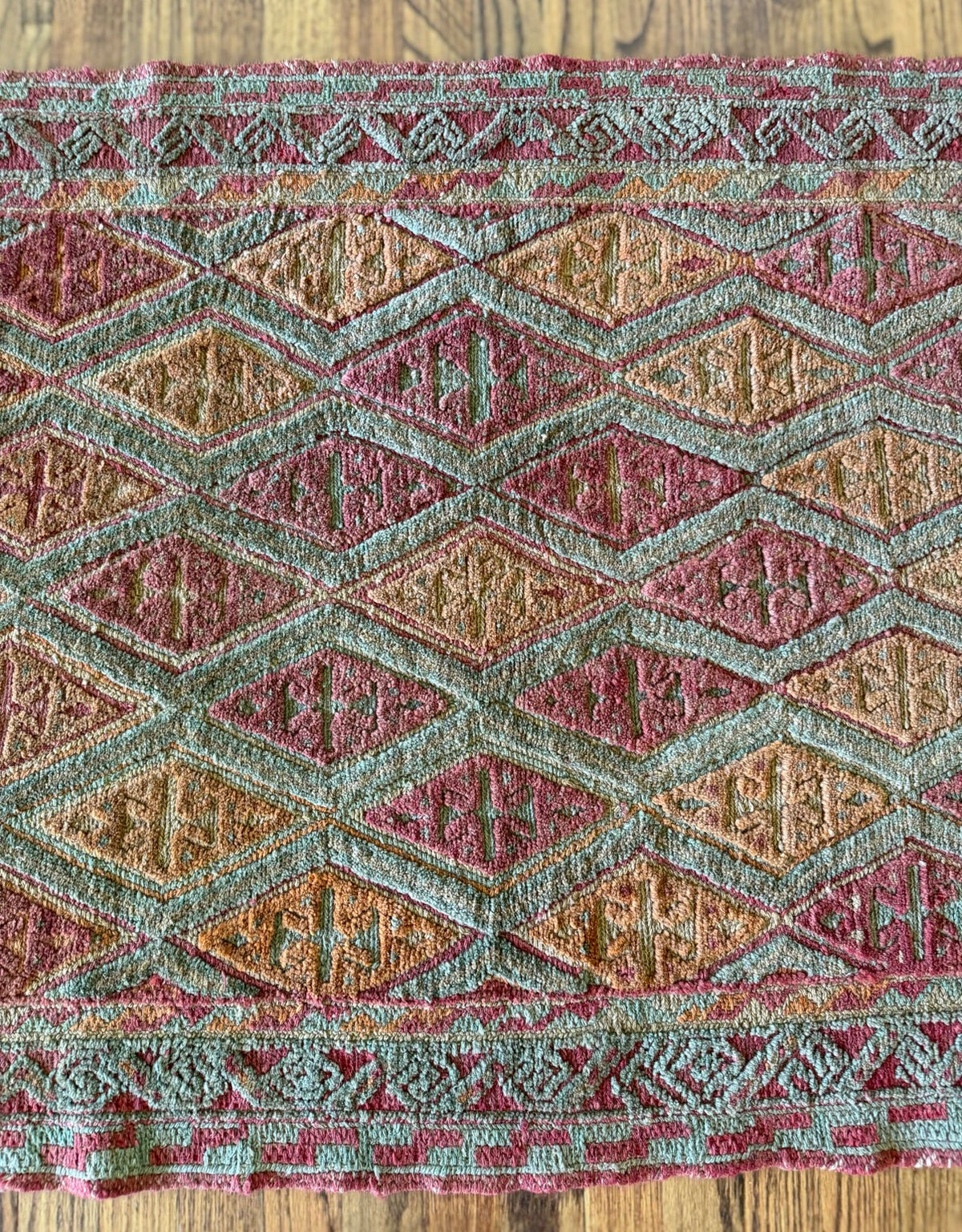 Vintage Sage Lattice Rug 2’10 x 6’5