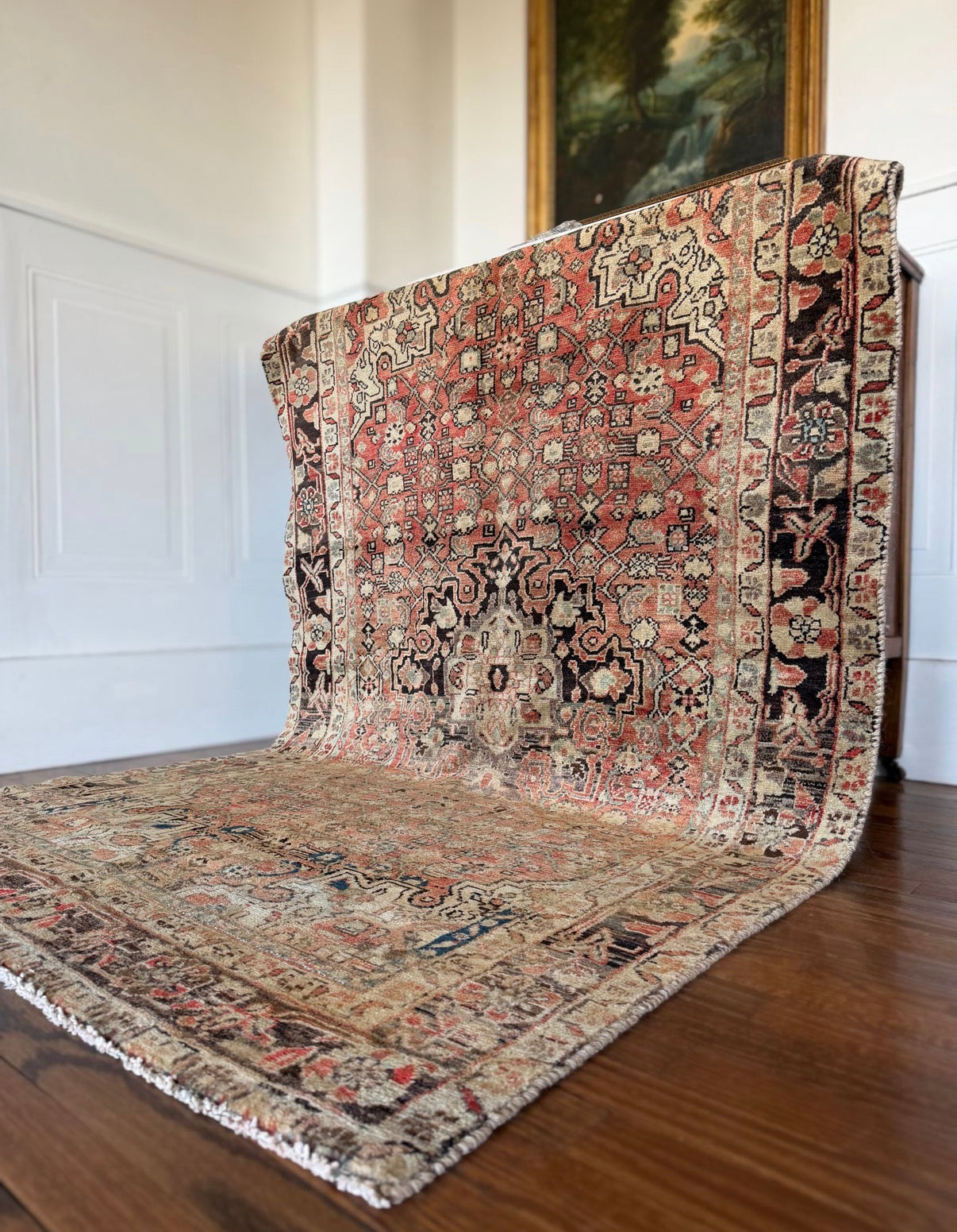 Vintage Oxide & Indigo rug  4’3” × 6’6”  circa 1935-1945