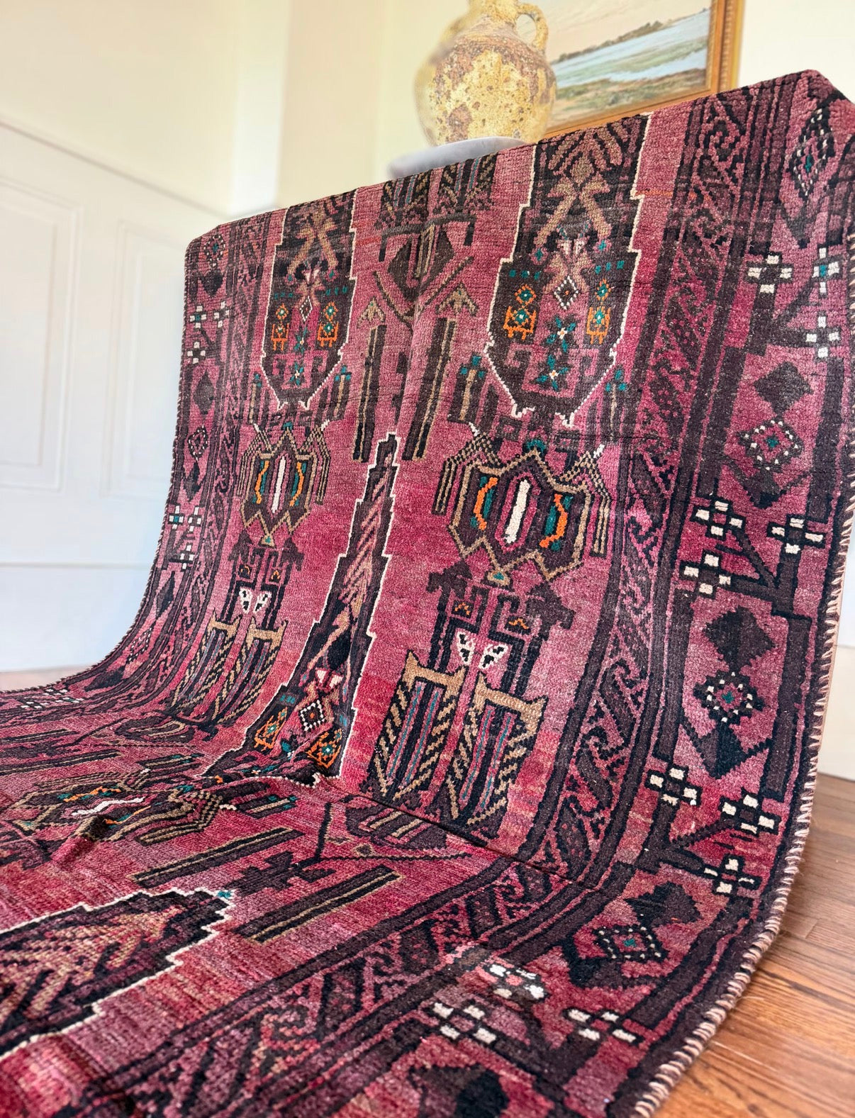 Vintage Baluch Gallery Rug 4’4 x 8’4 circa 1940-1950