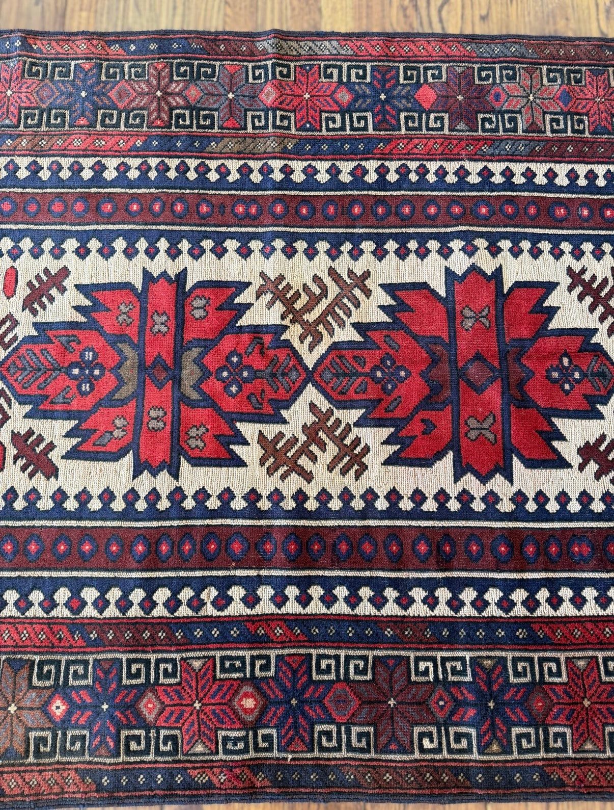 Vintage Rose & Ivory Totem 4’ x 6’2 circa Circa 1920s–1940s