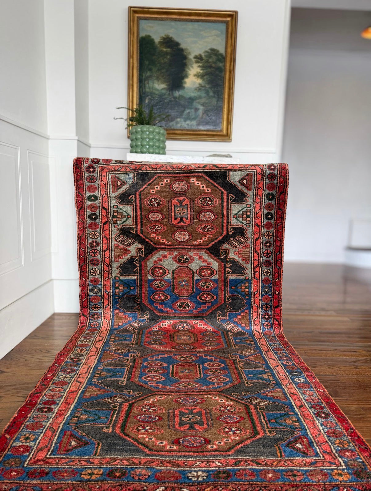 Vintage Indigo Caravan 3’8 x 6’10 circa 1960-1975