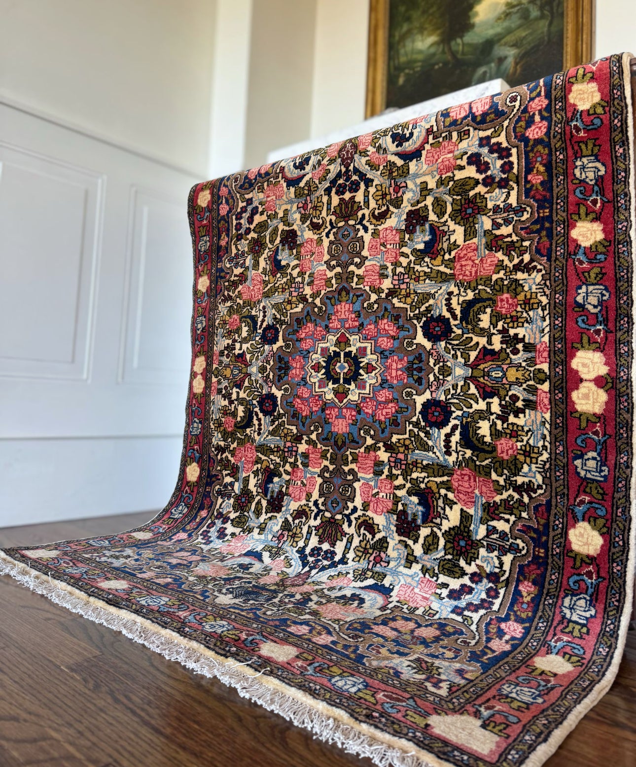 Vintage Persian Kerman Floral Rug – 3’7 x 5’2 Circa 1950-1970