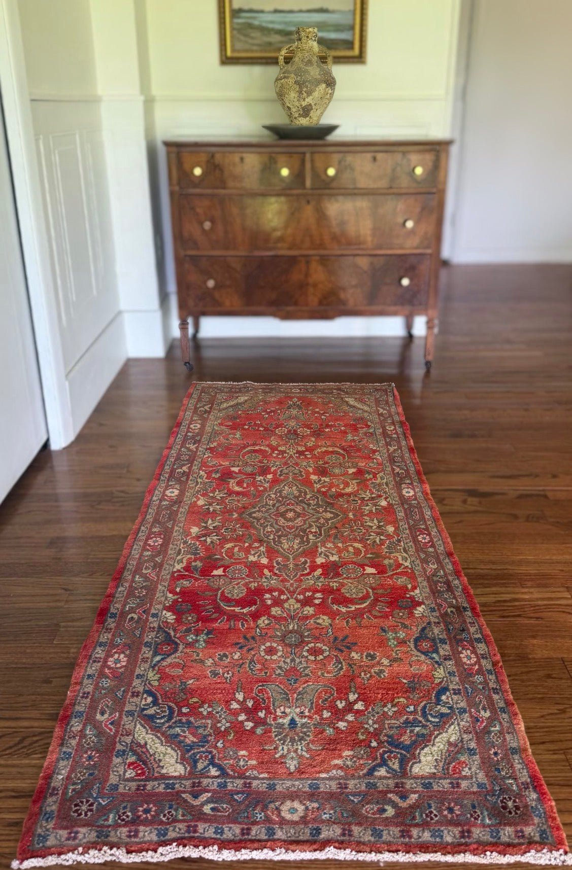 Vintage Crimson Conservatory Runner 2’8 x 6’7